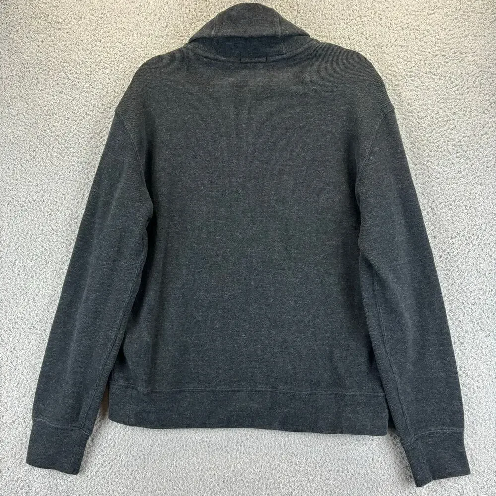 Polo Ralph Lauren Shawl Collar Sweater Mens L Grandpa Preppy Dark Acadamia Pony